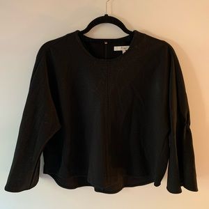 Black Structured Tibi Blouse
